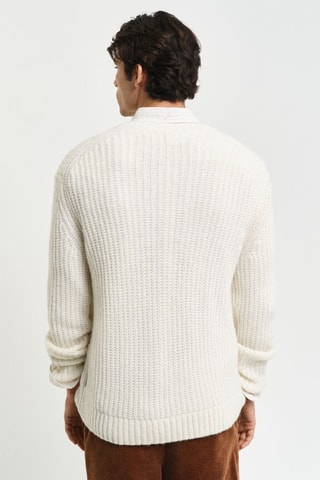 Pull relaxed en laine - Crème