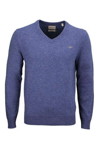 Pull regular en laine - Bleu