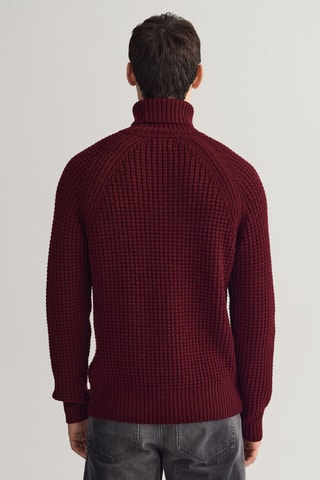 Pull relaxed en laine - Bordeaux