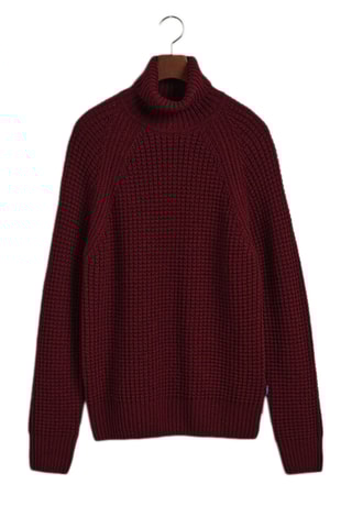 Pull relaxed en laine - Bordeaux