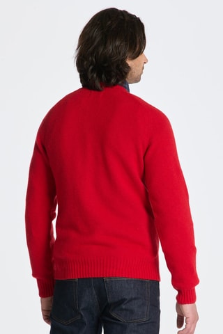 Pull regular en laine - Rouge