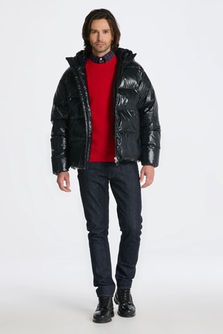 Pull regular en laine - Rouge