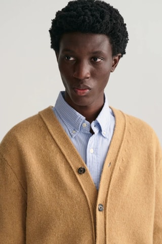 Gilet oversize en laine - Moutarde