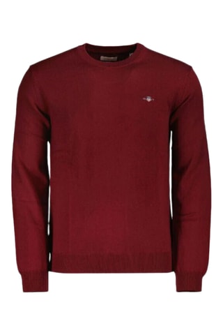 Pull relaxed en laine - Bordeaux