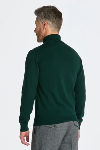 Pull regular en laine - Vert foncé