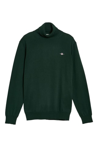 Pull regular en laine - Vert foncé