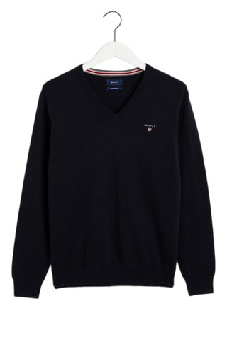 Pull regular en laine - Bleu marine