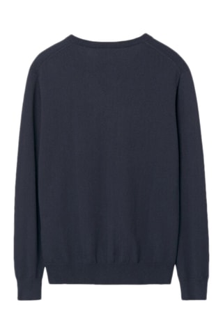 Pull regular en laine - Bleu marine
