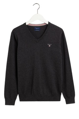 Pull regular en laine - Gris foncé