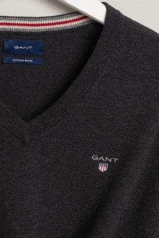 Pull regular en laine - Gris foncé