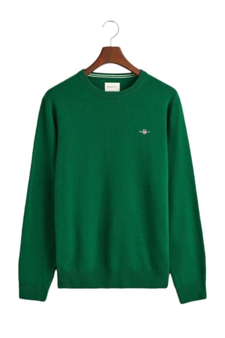 Pull regular en laine - Vert