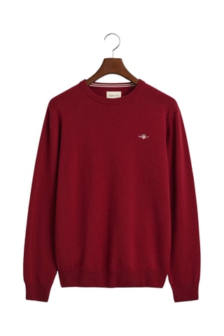 Pull regular en laine - Rouge