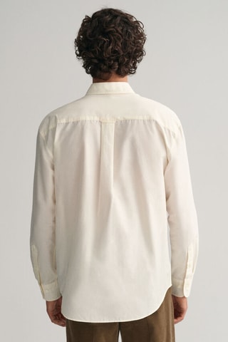 Chemise relaxed en soie - Crème