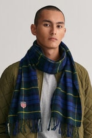 Écharpe en laine - Bleu