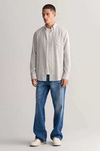 Chemise regular en coton biologique - Écru