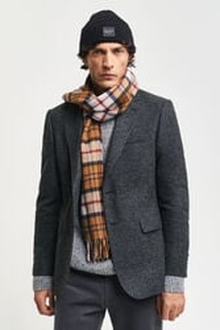 Écharpe en laine mérinos - Marron