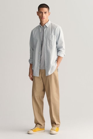 Chemise regular en coton biologique - Bleu clair