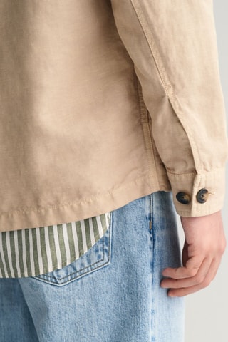 Surchemise relaxed en lin - Beige