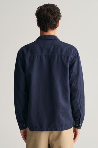 Surchemise relaxed en lin - Bleu marine