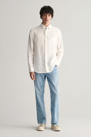 Chemise regular en lin - Blanc
