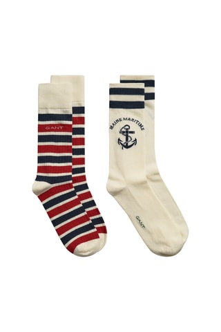 2 paires de chaussettes - Crème