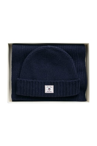 Ensemble accessoires en laine - Bleu marine