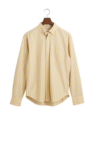 Chemise regular en coton biologique - Jaune