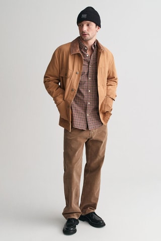 Chemise regular - Marron et bordeaux