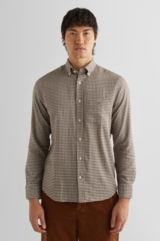 Chemise regular - Beige et marron