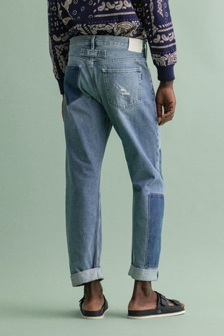 Jean droit en coton biologique - Bleu clair