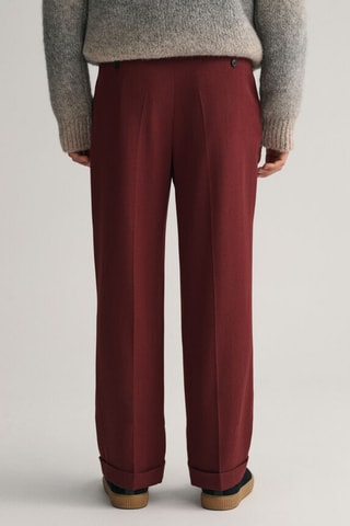 Pantalon de costume en laine - Bordeaux