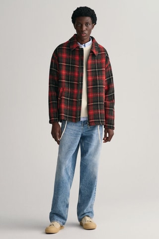 Veste oversize en laine - Rouge