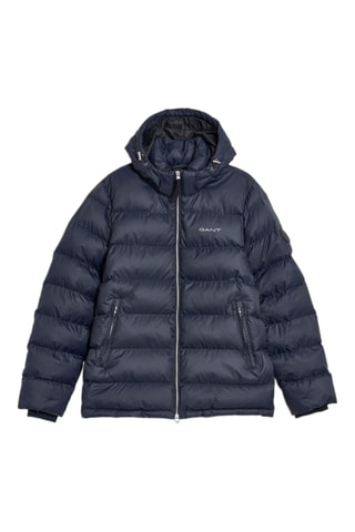 Doudoune regular à capuche - Bleu marine