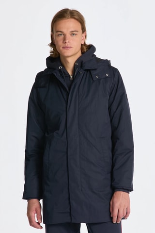 Parka regular à capuche - Bleu marine