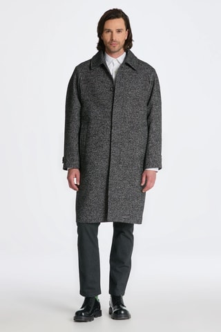 Manteau relaxed en laine - Gris