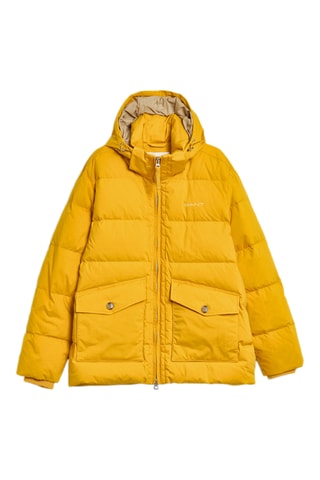 Doudoune relaxed à capuche - Jaune