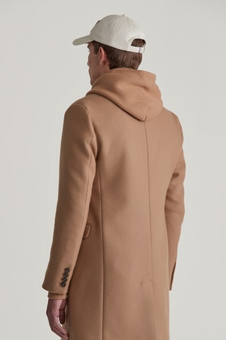 Manteau regular en laine - Camel