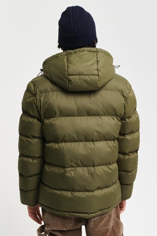 Doudoune regular à capuche - Vert kaki