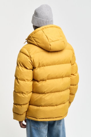 Doudoune regular à capuche - Jaune moutarde