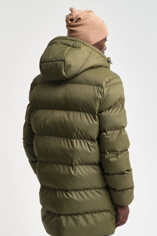 Doudoune regular à capuche - Vert kaki