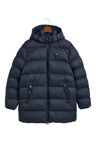 Doudoune regular à capuche - Bleu marine