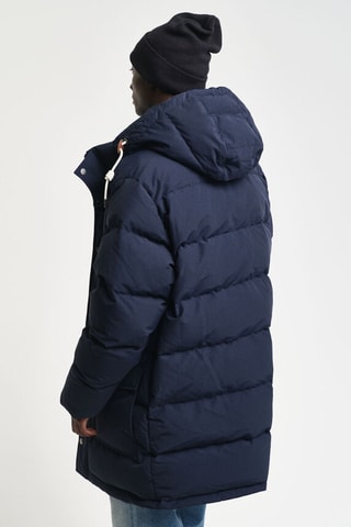 Doudoune regular à capuche - Bleu marine