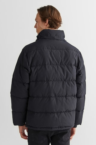 Doudoune regular à capuche - Noir