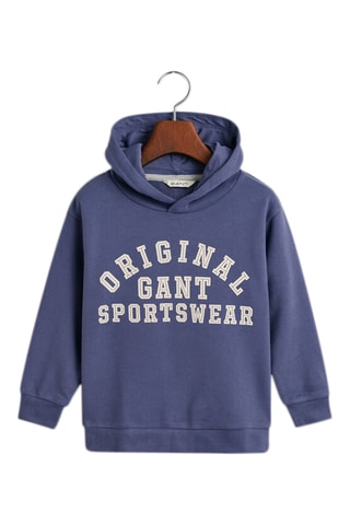 Sweat relaxed à capuche - Bleu