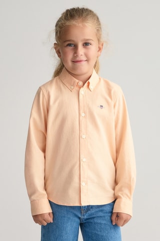 Chemise regular en coton biologique - Orange clair