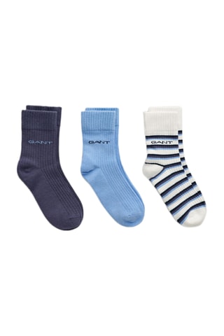 3 paires de chaussettes - Bleu et blanc