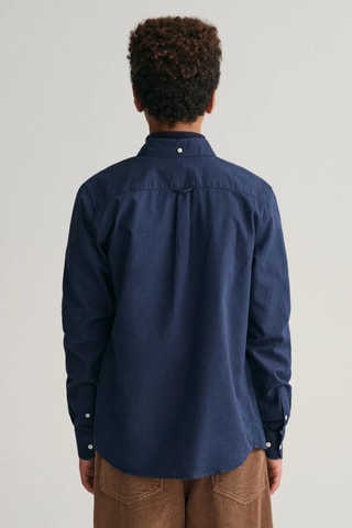 Chemise regular en coton biologique - Bleu marine