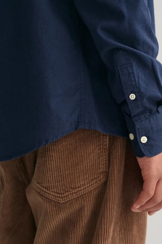 Chemise regular en coton biologique - Bleu marine