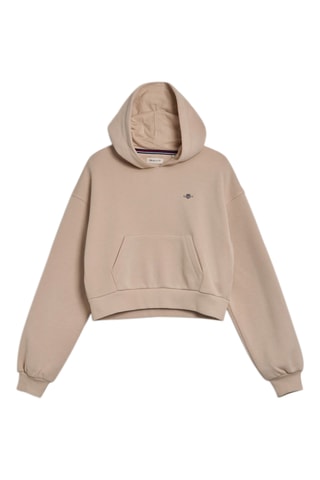 Sweat relaxed à capuche - Beige