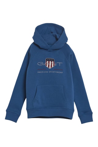 Sweat regular à capuche - Bleu